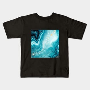 Turquoise Teal - Aesthetic Art Kids T-Shirt